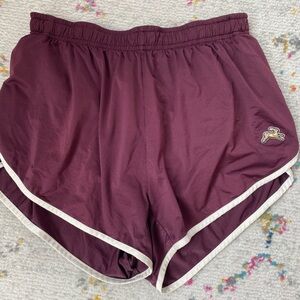 Men’s Tracksmith twilight shorts, burgundy/ivory, medium